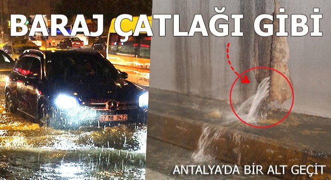 Antalya'da bir alt geçitte korkutan çatlak