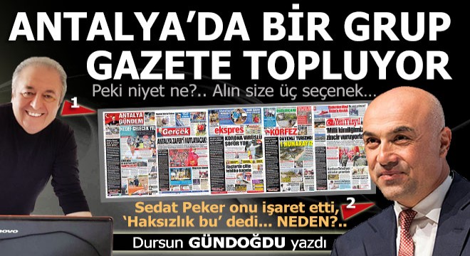 Antalya'da bir grup gazete topluyor