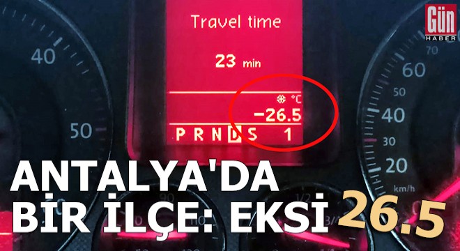 Antalya'da bir ilçe: eksi 26.5