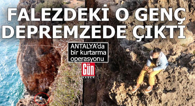 Antalya'da depremzede kurtarma operasyonu