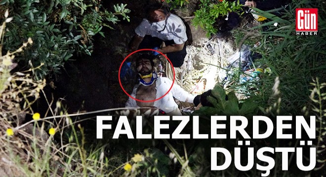 Antalya'da falezlerden düşen adam yaralandı