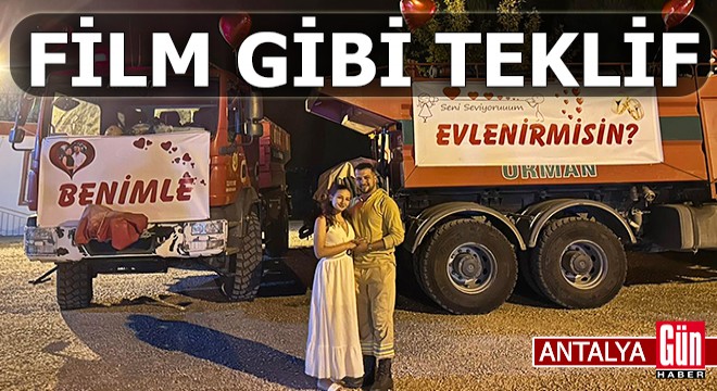 Antalya'da film gibi evlilik teklifi