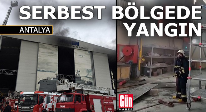 Antalya'da gemi atölyesinde yangın