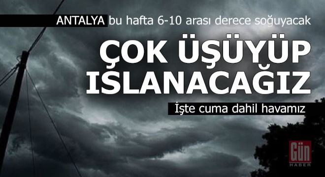 Antalya'da havamız soğuyacak