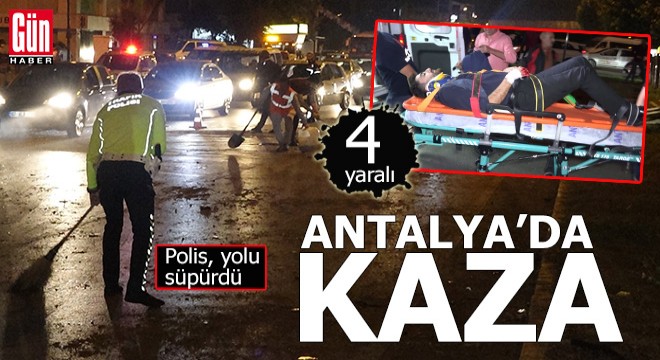 Antalya'da kaza; 4 yaralı