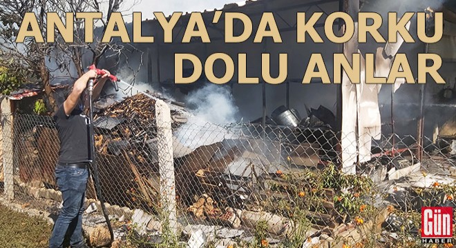 Antalya'da korku dolu anlar