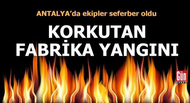 Antalya'da korkutan fabrika yangını