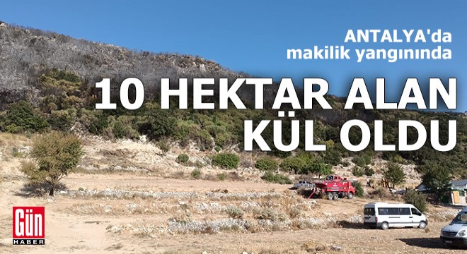 Antalya'da makilik yangınında 10 hektar alan kül oldu