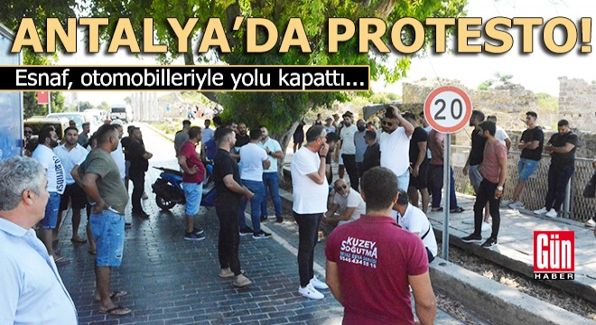 Antalya'da motosiklet giriş yasağı protesto edildi