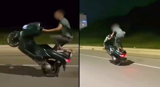 Antalya'da motosikletle 'akrobasiye' 59 bin lira ceza
