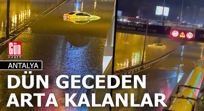 Antalya'da pazar çatısı çöktü, tabelalar uçtu