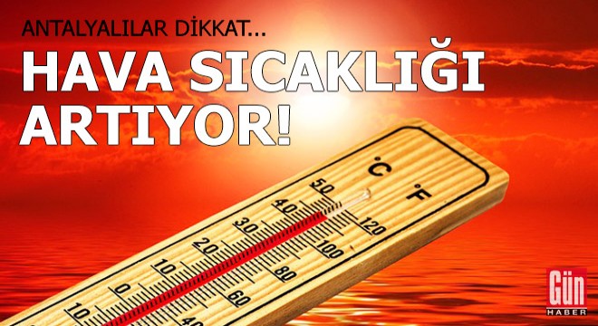 Antalya'da temmuz sıcaklığı, ortalamanın 9 derece üzerine çıkacak