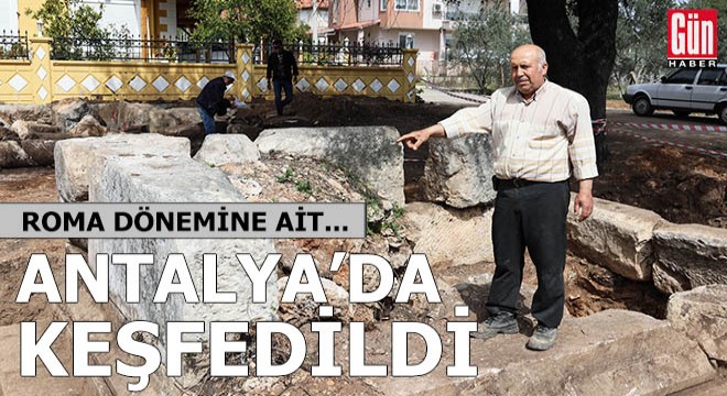 Antalya'da yola bitişik arsada Roma mezarlığı bulundu