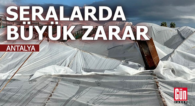 Antalya'da zarar gören seralarda hasar tespiti