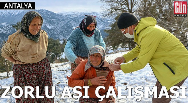 Antalya'da zorlu aşı çalışması