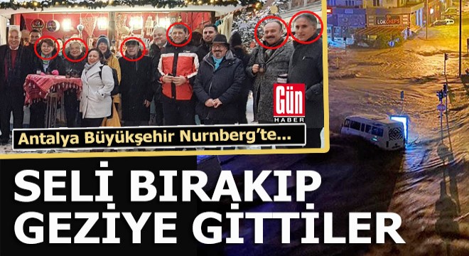 Antalya selle boğuşurken, büyükşehir kutlama gezisine gitti