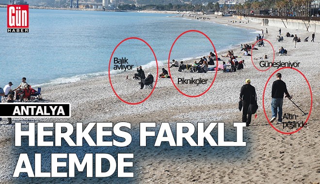 Antalya Konyaaltı Sahili'nde anın fotoğrafı