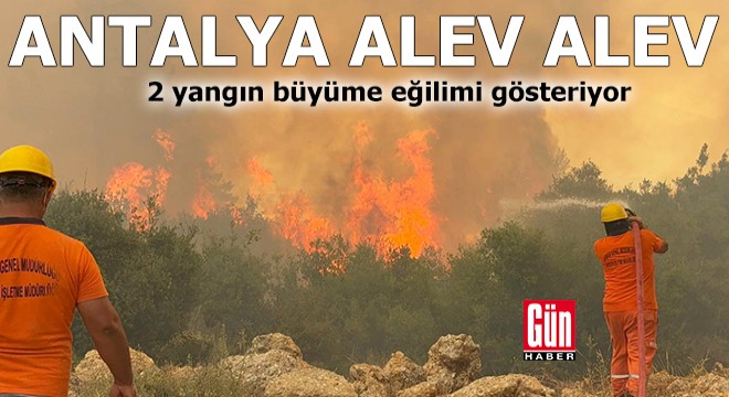 Antalya da 2 yangın büyüme eğilimi gösteriyor