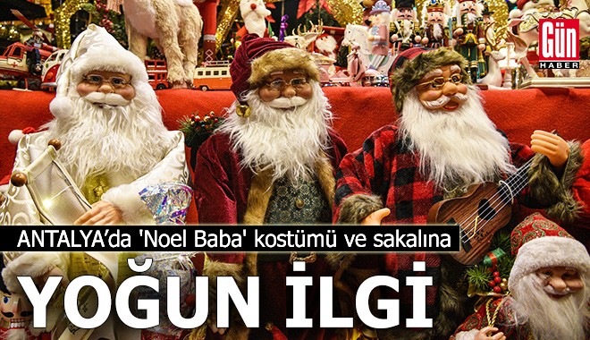 Antalya'da 'Noel Baba' kostümü ve sakalına yoğun ilgi