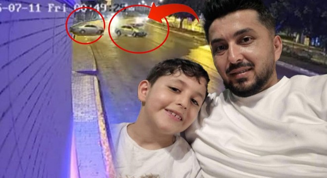 Antalya da baba ile oğulun öldüğü kaza güvenlik kamerasında