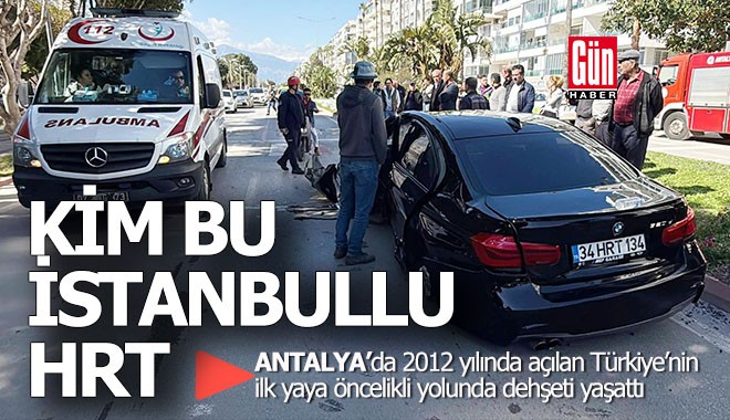 Antalya'da dehşet saçan İstanbullu HRT ağaca çarptı: 2 yaralı
