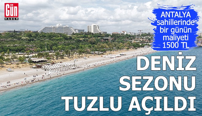 Antalya'da deniz sezonu 'tuzlu' açıldı