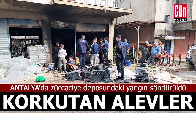 Antalya'da depoda korkutan alevler