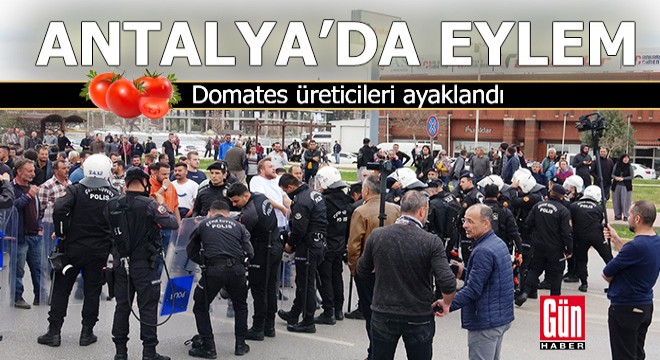 Antalya da eylem! Domates üreticileri ayaklandı