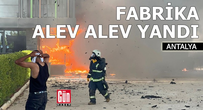 Antalya da fabrika alev alev yandı
