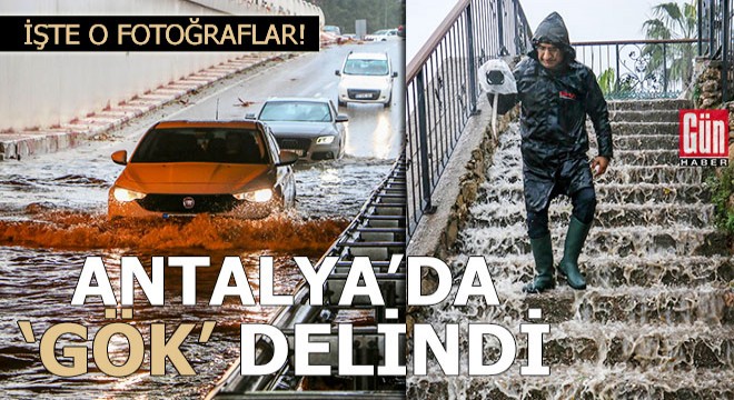 Antalya da  gök  delindi... İşte o fotoğraflar!