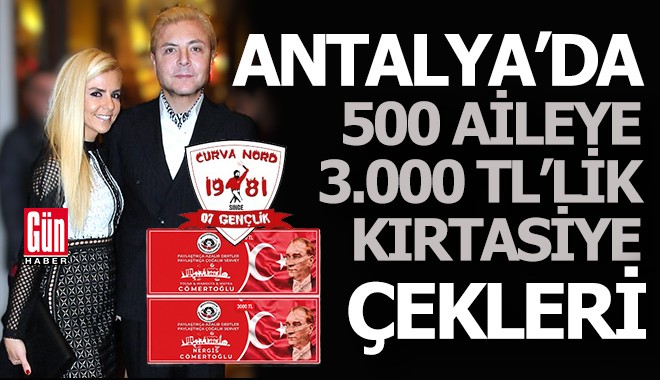 Antalya'da ihtiyaç sahibi 500 aileye 3'er bin TL kırtasiye yardımı