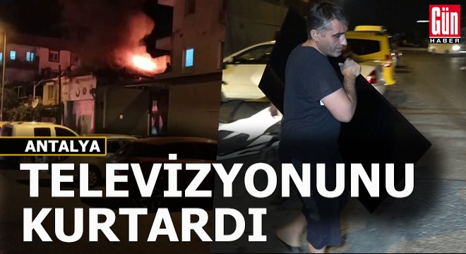 Antalya da iki katlı evde yangın çıktı
