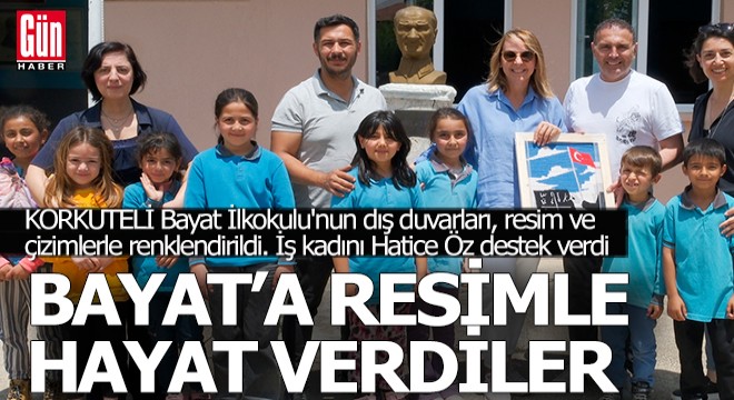 Antalya da ilkokulun duvarları sanatla renklendi