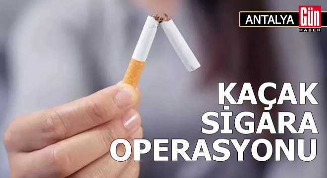 Antalya da kaçak sigara operasyonu