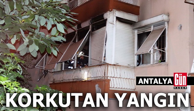 Antalya'da kentsel dönüşümdeki apartmanda korkutan yangın