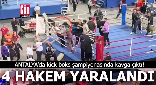 Antalya da kick boks şampiyonasında kavga: 4 yaralı, 5 gözaltı