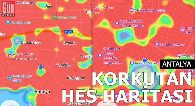 Antalya da korkutan HES haritası