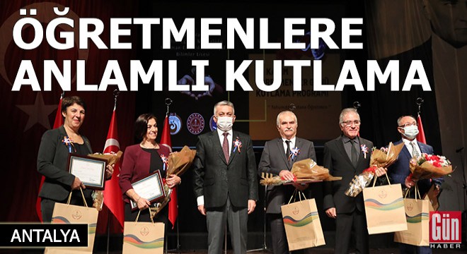 Antalya da öğretmenlere anlamlı kutlama