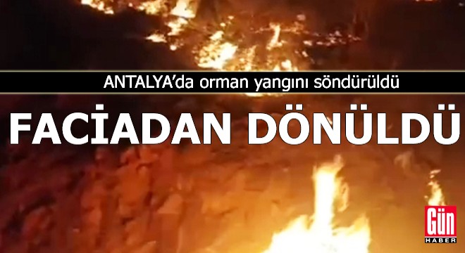 Antalya da orman yangını büyümeden söndürüldü