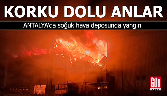 Antalya'da soğuk hava deposunda yangın