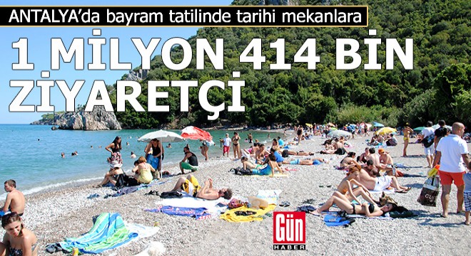 Antalya da tarihi mekanlara 1 milyon 414 bin ziyaretçi