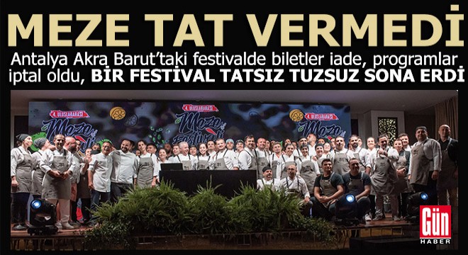 Antalya da tatsız, tuzsuz bir festival