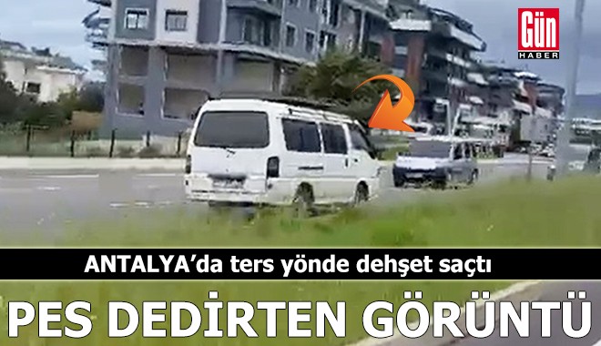 Antalya'da trafikte pes dedirten görüntü