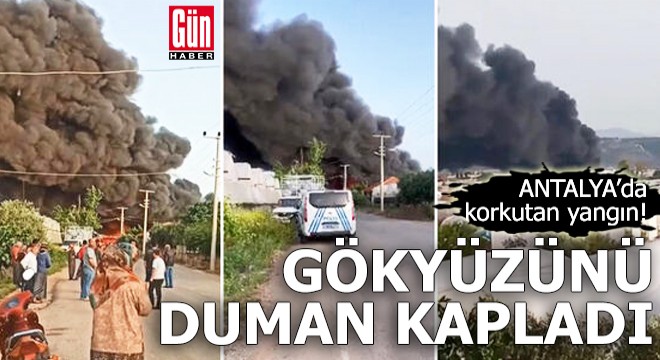 Antalya da yangın! Gökyüzünü duman kapladı