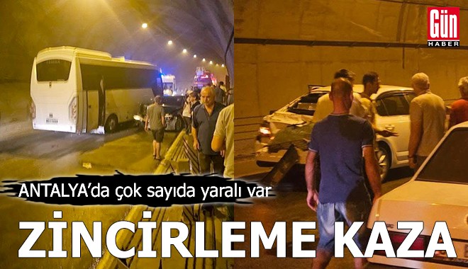 Antalya'da zincirleme kaza: Çok sayıda yaralı var