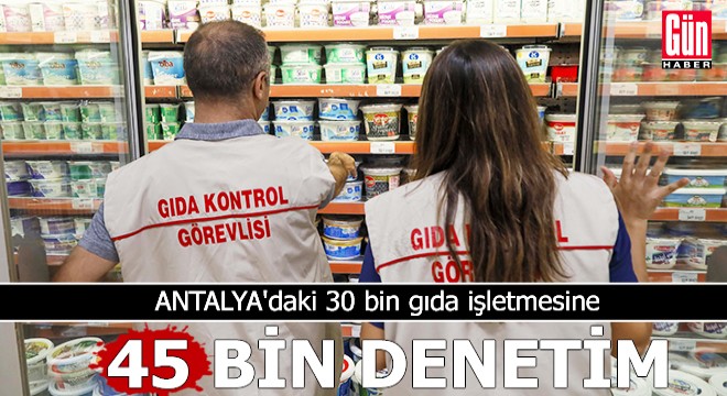 Antalya daki 30 bin gıda işletmesine 1 ayda 45 bin denetim