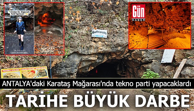 Antalya'daki Karataş Mağarası'nda tekno parti tepkilere neden oldu