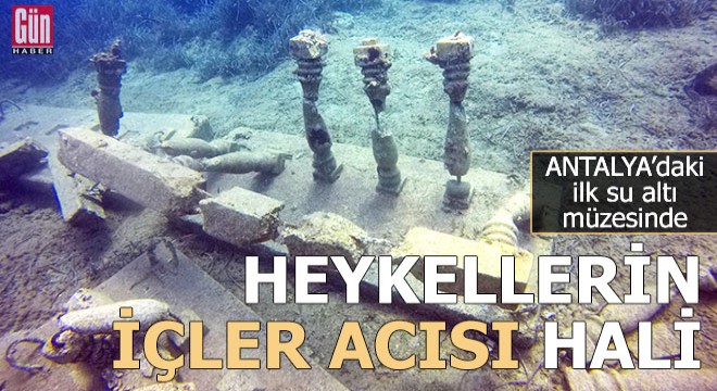 Antalya daki ilk su altı müzesinde heykellerin içler acısı hali