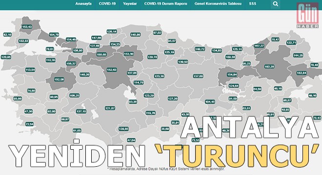 Antalya yeniden  turuncu  oldu