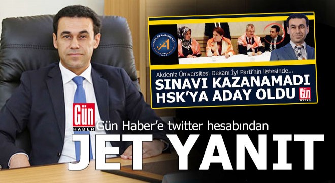 Antalyalı dekandan Gün Haber in haberine jet açıklama